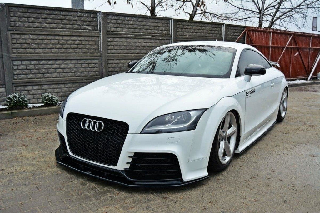Maxton Design Street+ Spoilerlippe Front Ansatz V.1 passend für Audi TT RS 8J schwarz Hochglanz