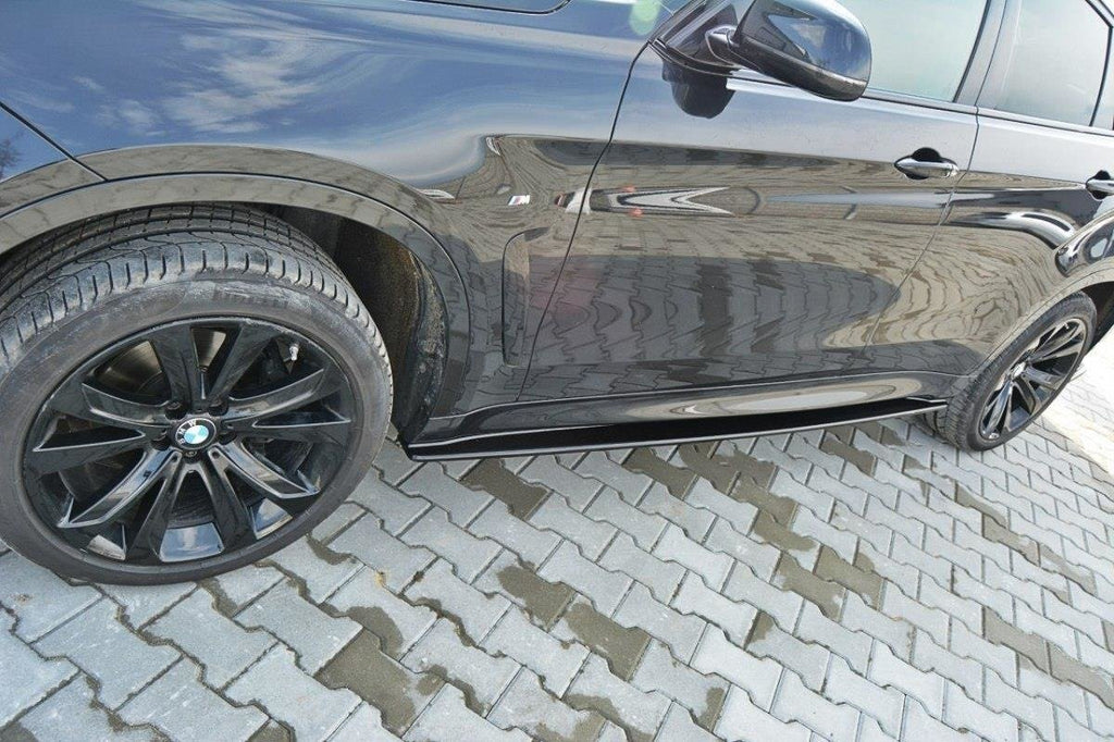 Maxton Design Street+ Seitenschweller Leisten passend für BMW X6 F16 M Paket schwarz Hochglanz