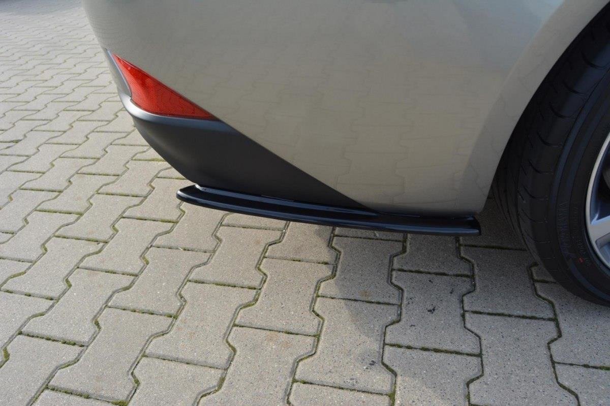 Maxton Design Heck Ansatz Flaps Diffusor passend für Lexus IS Mk3 Facelift T schwarz Hochglanz