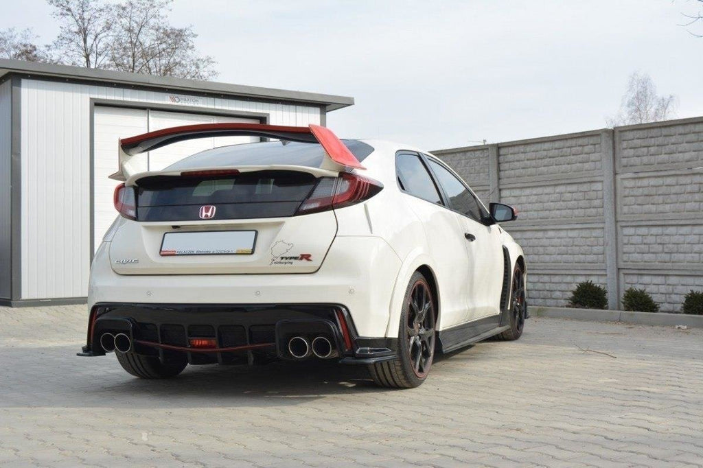 Maxton Design Diffusor Heck Ansatz passend für HONDA CIVIC IX TYPE R schwarz Hochglanz