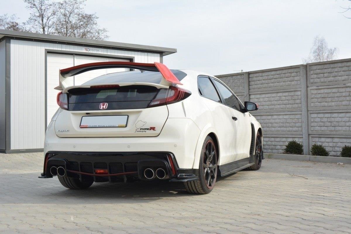 Maxton Design Diffusor Heck Ansatz passend für HONDA CIVIC IX TYPE R schwarz Hochglanz