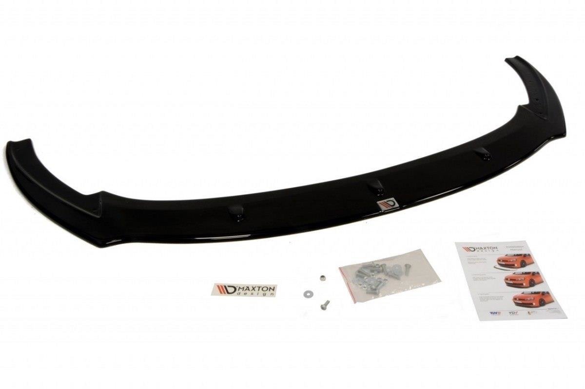 Maxton Design Street+ Spoilerlippe Front Ansatz passend für SEAT IBIZA IV CUPRA (6J) Facelift schwarz Hochglanz