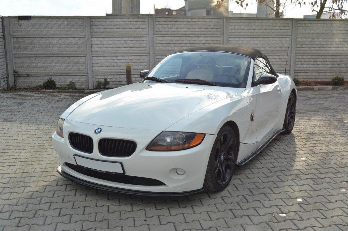 Maxton Design Street+ Spoilerlippe Front Ansatz passend für v.2 BMW Z4 E85 vor Facelift schwarz Hochglanz