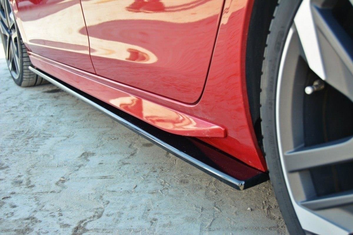 Maxton Design Street+ Seitenschweller Leisten passend für Peugeot 308 GTI Mk2 schwarz Hochglanz