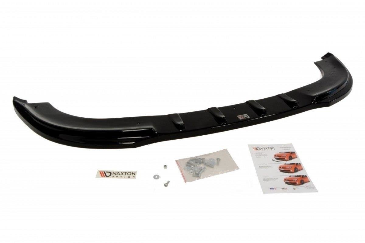 Maxton Design Street+ Spoilerlippe Front Ansatz passend für VW Touran Mk1 schwarz Hochglanz