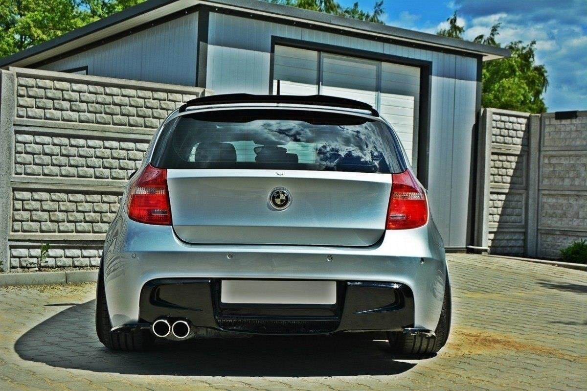 Maxton Design Heck Ansatz Flaps Diffusor für BMW 1er E87 Standard/M-Performance Carbon Look