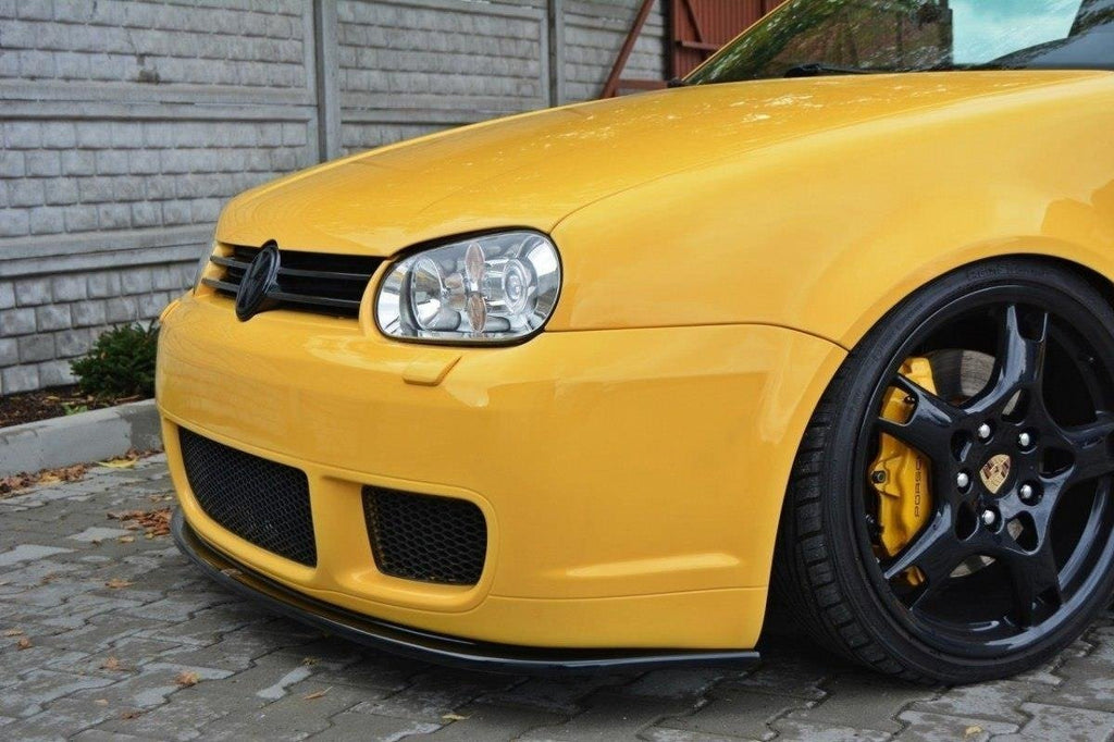 Maxton Design Street+ Spoilerlippe Front Ansatz passend für VW GOLF 4 R32 schwarz Hochglanz