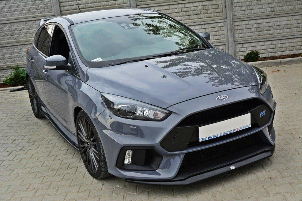 Maxton Design Street+ Spoilerlippe Front Ansatz V.2 passend für Ford Focus RS Mk3 schwarz Hochglanz
