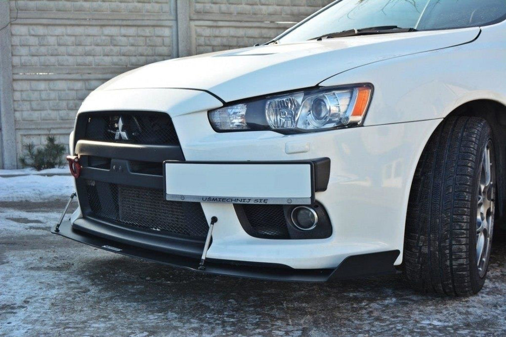Maxton Design Racing Street+ Spoilerlippe Front Ansatz V.1 passend für Mitsubishi Lancer Evo X