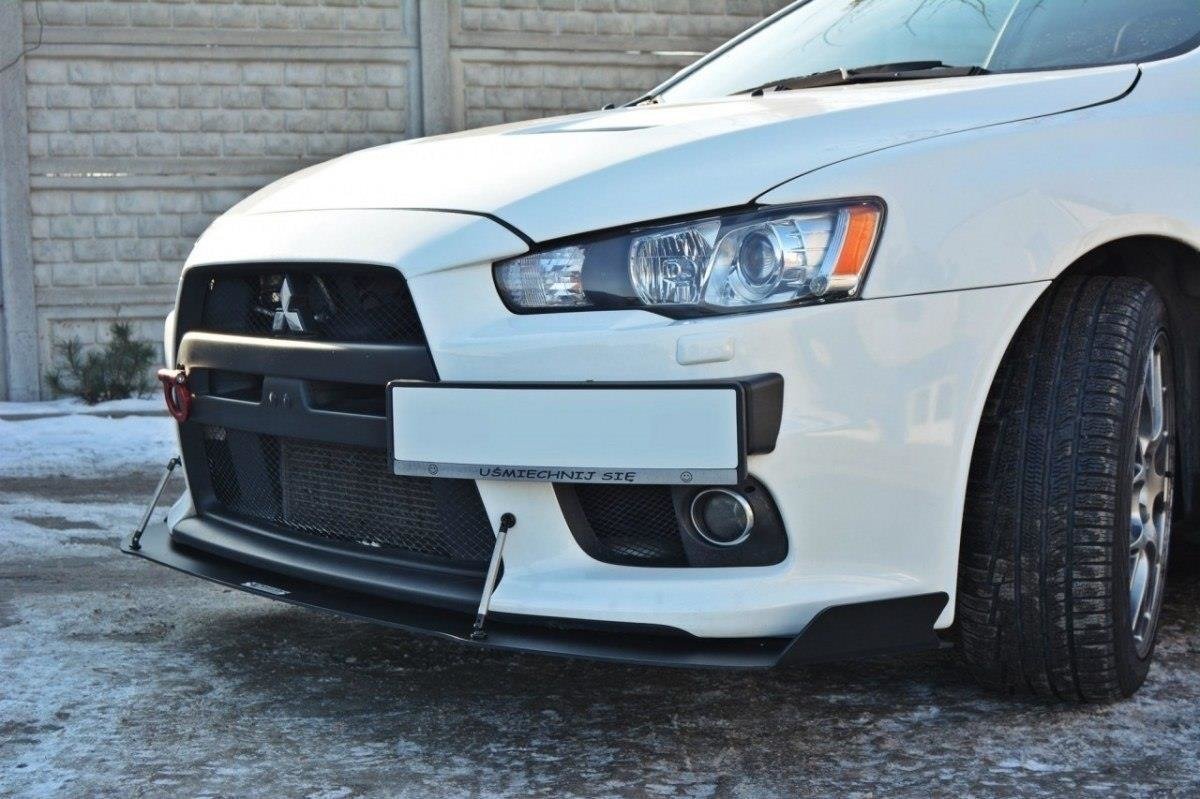 Maxton Design Racing Street+ Spoilerlippe Front Ansatz V.1 passend für Mitsubishi Lancer Evo X