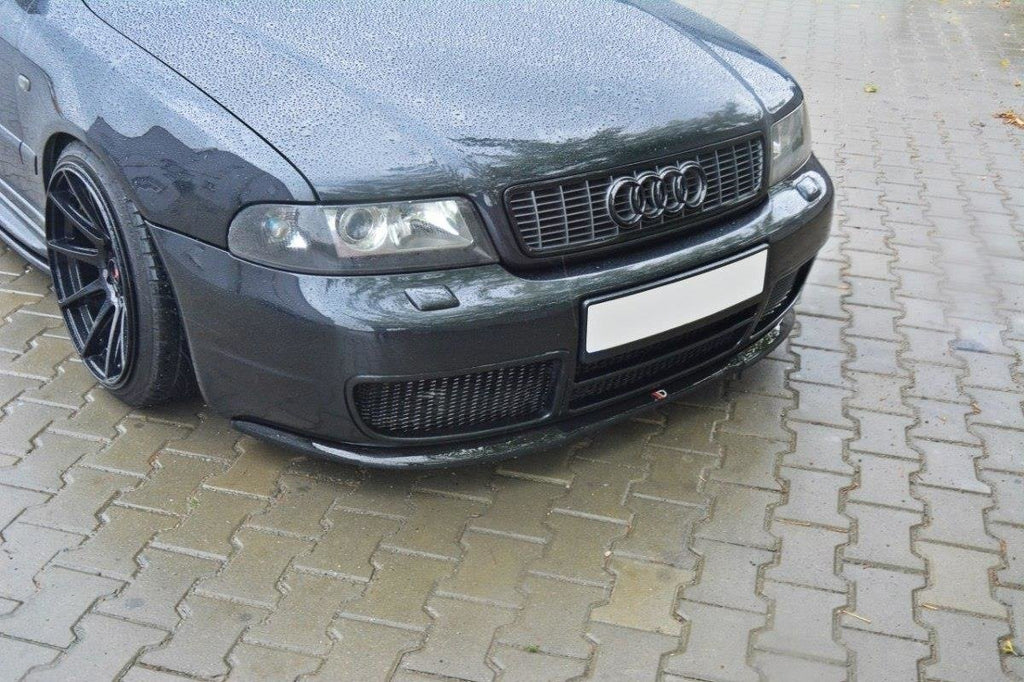Maxton Design Street+ Spoilerlippe Front Ansatz passend für AUDI S4 B5 schwarz Hochglanz