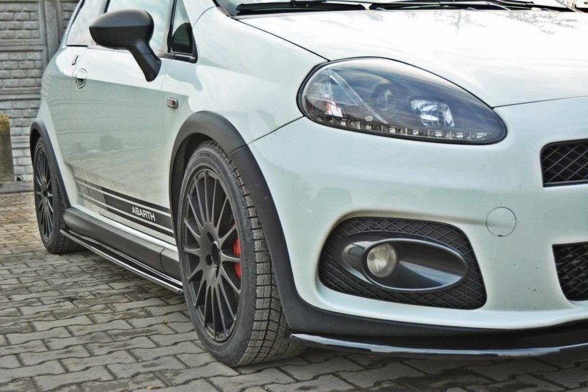 Maxton Design Street+ Seitenschweller Leisten passend für Fiat Grande Punto Abarth schwarz Hochglanz