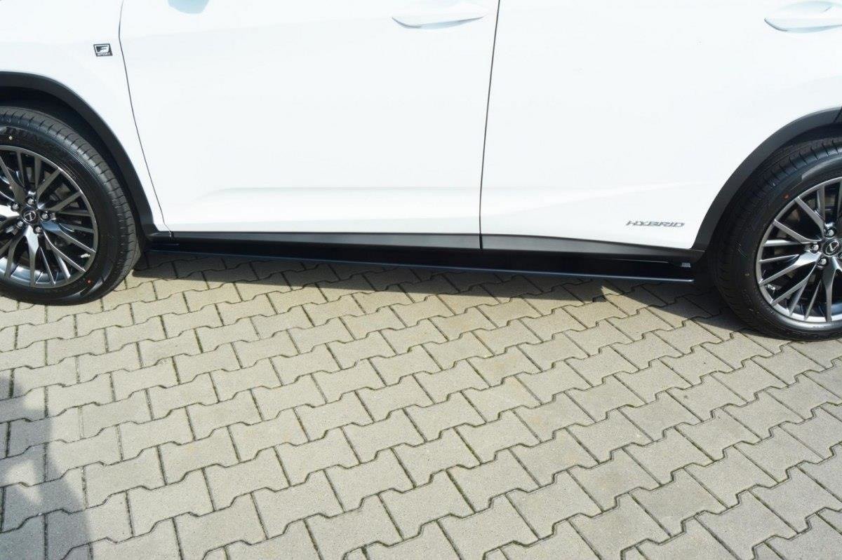 Maxton Design Street+ Seitenschweller Leisten passend für Lexus RX Mk4 schwarz Hochglanz