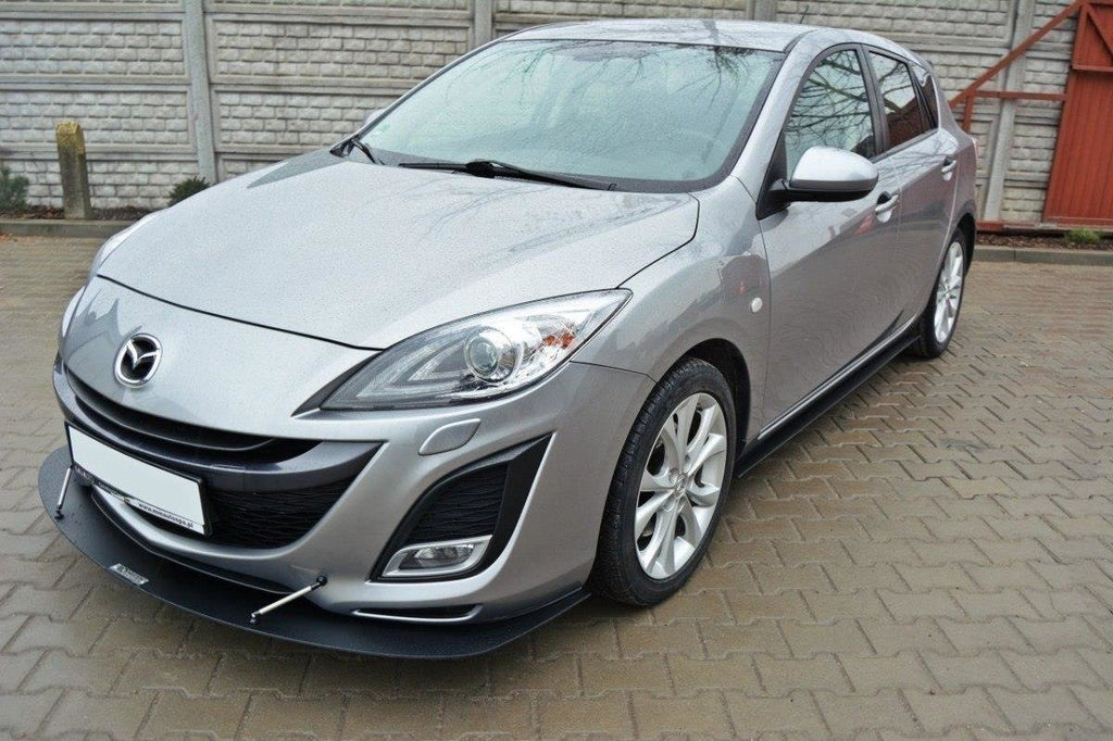 Maxton Design Racing Seitenschweller Ansatz MAZDA 3 MK2 SPORT (vor Facelift) für Mazda 3 Mk2
