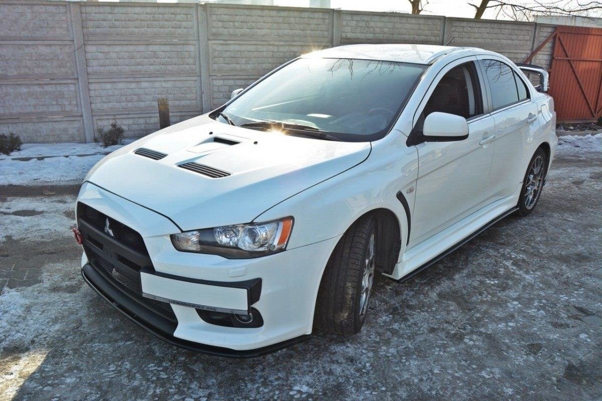 Maxton Design Front Ansatz V.2 für Mitsubishi Lancer Evo X schwarz matt