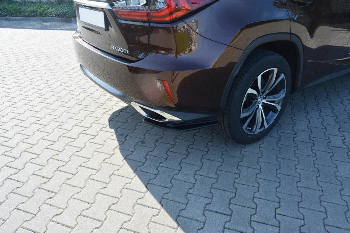 Maxton Design Heck Ansatz Flaps Diffusor passend für Lexus RX Mk4 T schwarz Hochglanz