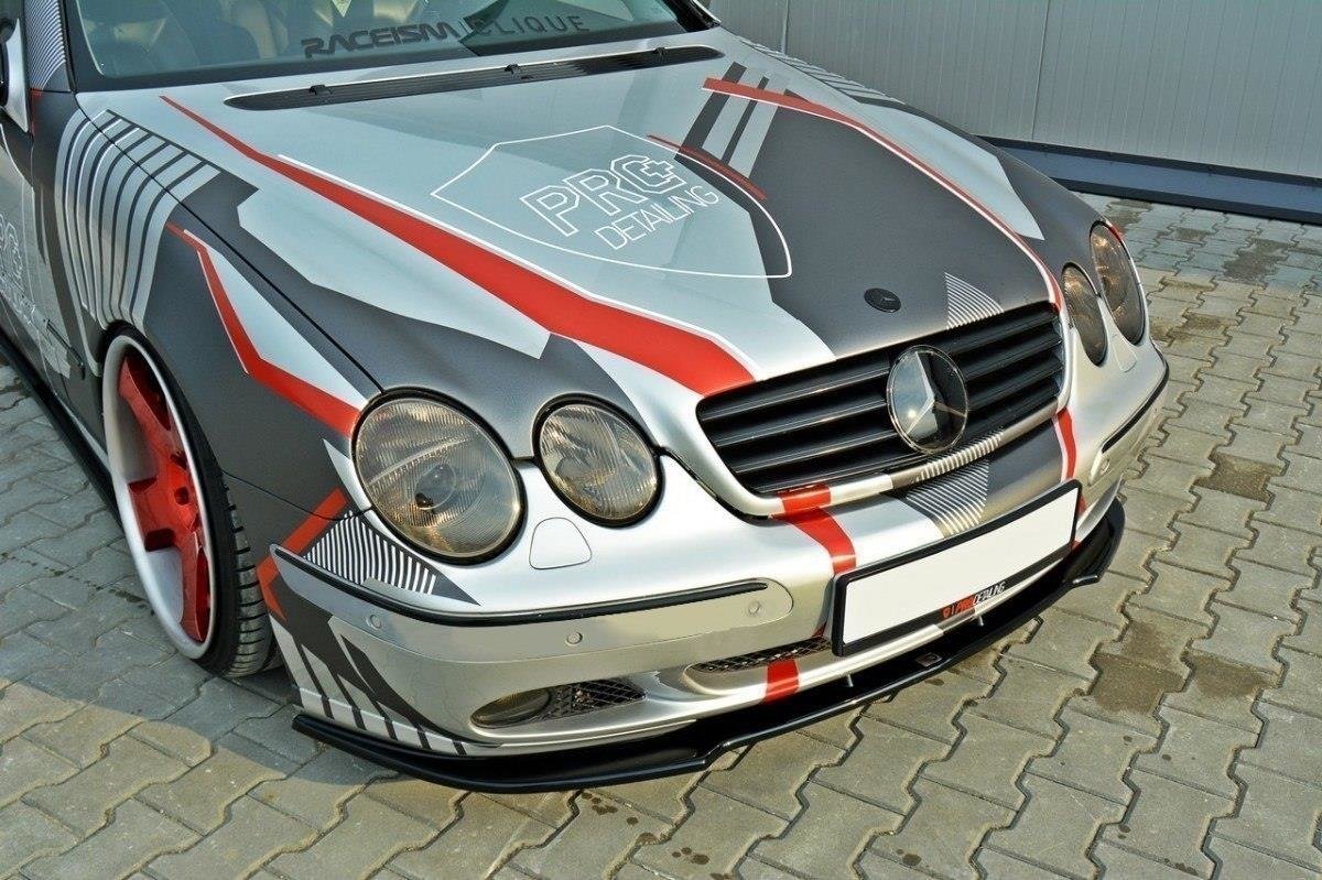 Maxton Design Street+ Spoilerlippe Front Ansatz passend für MERCEDES CL-KLASSE C215 schwarz Hochglanz