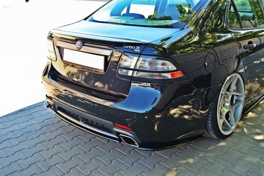 Maxton Design Heckansatz SAAB 9-3 TURBO X schwarz Hochglanz für Saab 9-3 Turbo X