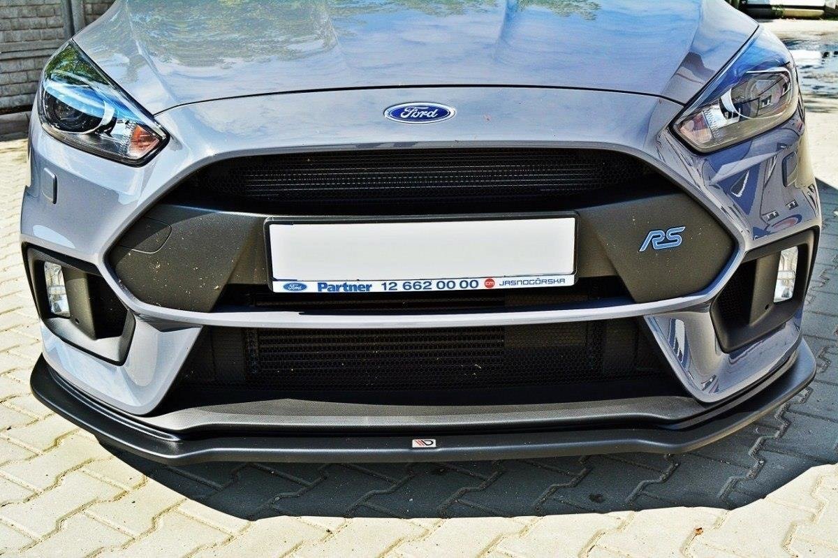 Maxton Design Street+ Spoilerlippe Front Ansatz V.4 passend für Ford Focus RS Mk3 schwarz Hochglanz