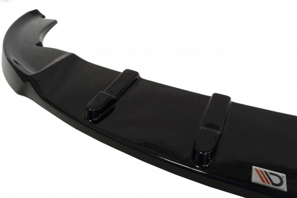 Maxton Design Street+ Spoilerlippe Front Ansatz passend für SEAT IBIZA IV (6J) vor Facelift schwarz Hochglanz