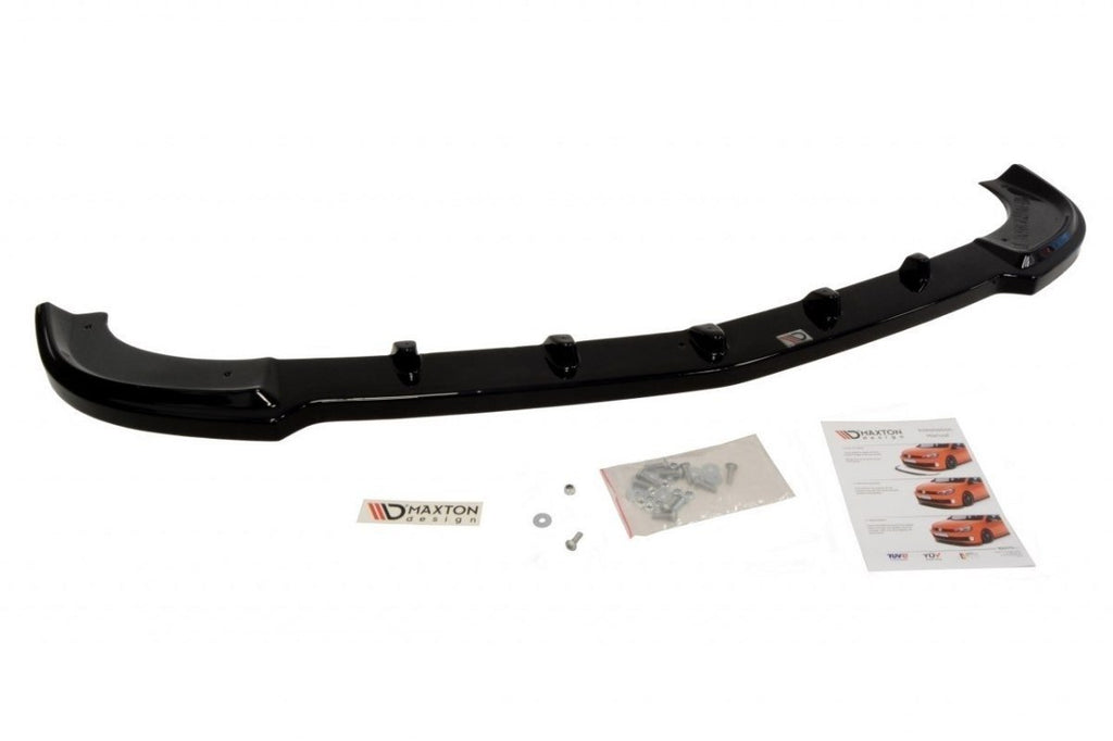 Maxton Design Street+ Spoilerlippe Front Ansatz passend für MERCEDES SLK R170 FÜR AMG 204 STOßSTANGE schwarz Hochglanz