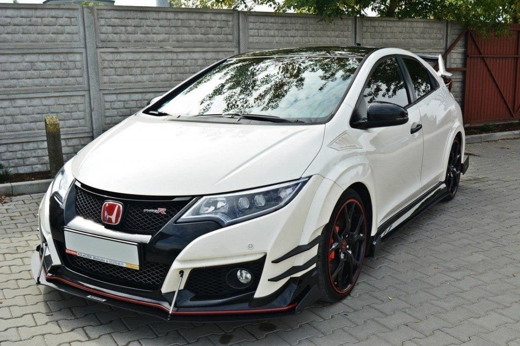 Maxton Design Racing Street+ Spoilerlippe Front Ansatz passend für v.2 HONDA CIVIC IX TYPE R