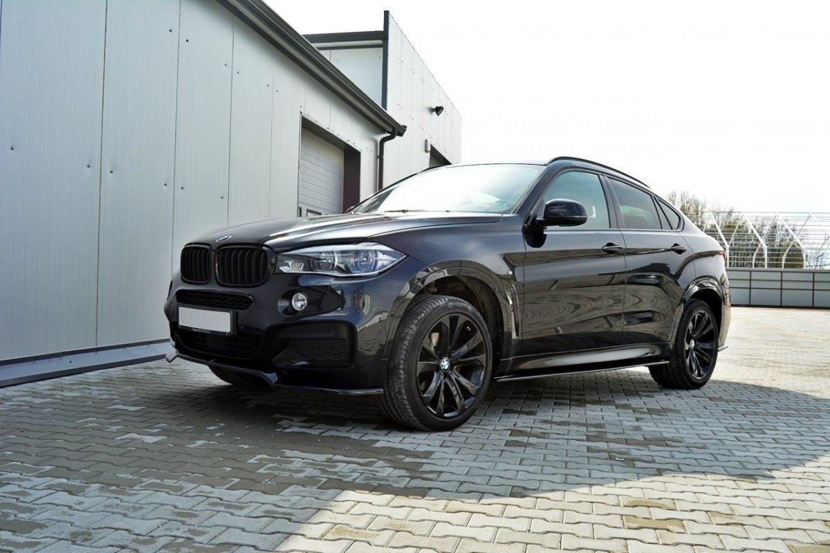 Maxton Design Street+ Seitenschweller Leisten passend für BMW X6 F16 M Paket schwarz Hochglanz