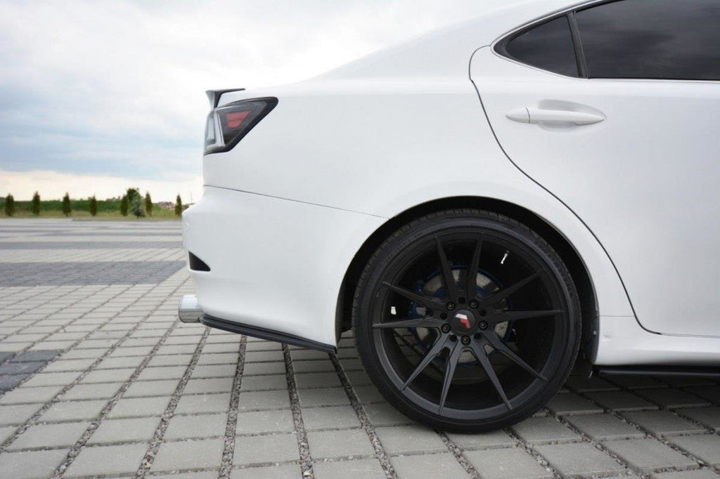 Maxton Design Heck Ansatz Flaps Diffusor passend für Lexus IS F-Sport Mk2 (XE20) Facelift schwarz Hochglanz