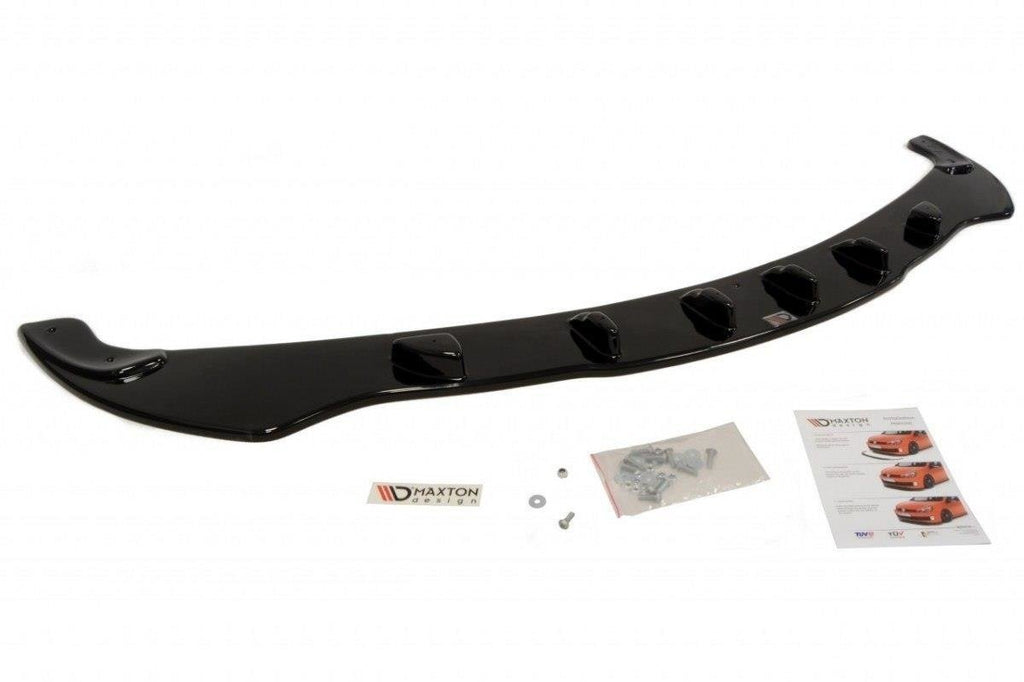 Maxton Design Street+ Spoilerlippe Front Ansatz passend für BMW 5er E60 / E61 (vor Facelift) schwarz Hochglanz