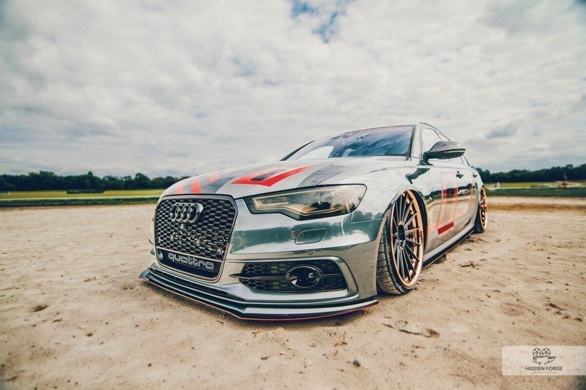 Maxton Design Racing Street+ Spoilerlippe Front Ansatz passend für AUDI A6 C7 S-LINE (2 SPLITTER = 1 SATZ)