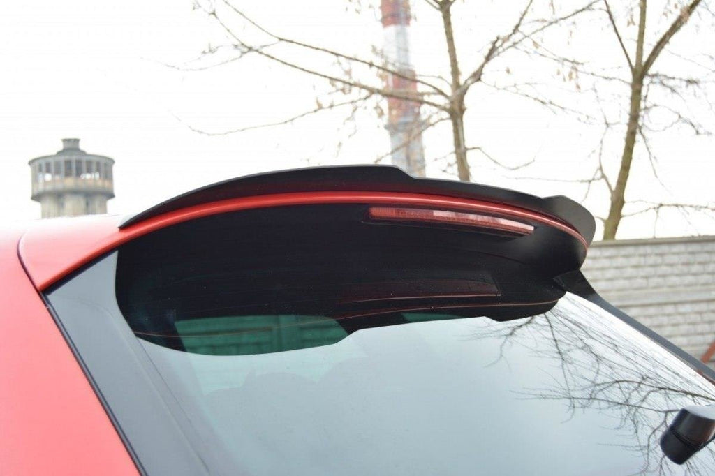 Maxton Design Spoiler CAP V.2 passend für Seat Leon Cupra Hatchback Mk3 schwarz Hochglanz