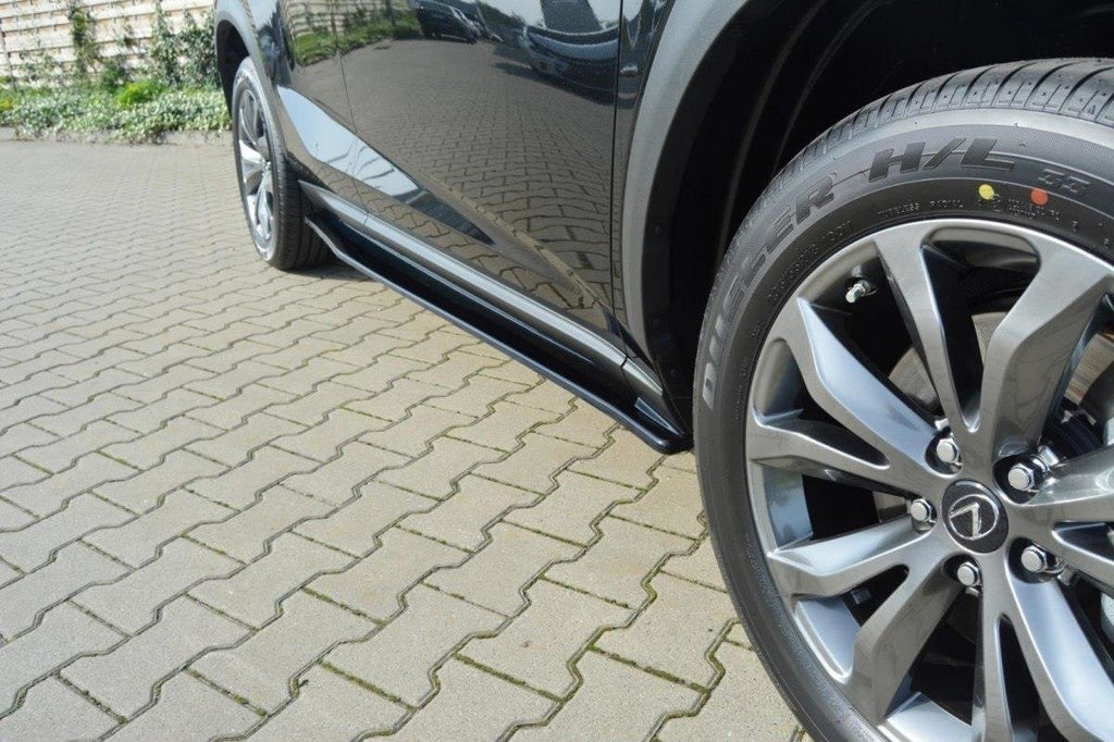 Maxton Design Street+ Seitenschweller Leisten passend für Lexus NX Mk1 /Mk1 Facelift schwarz Hochglanz