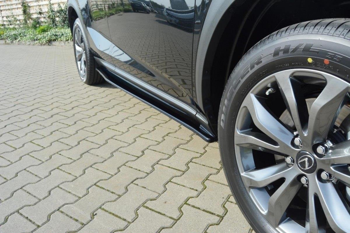 Maxton Design Street+ Seitenschweller Leisten passend für Lexus NX Mk1 /Mk1 Facelift schwarz Hochglanz