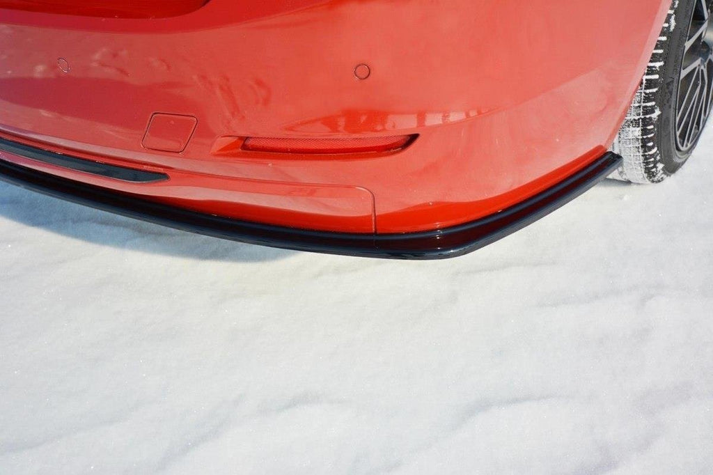 Maxton Design Heck Ansatz Flaps Diffusor für BMW 3er F30 schwarz matt