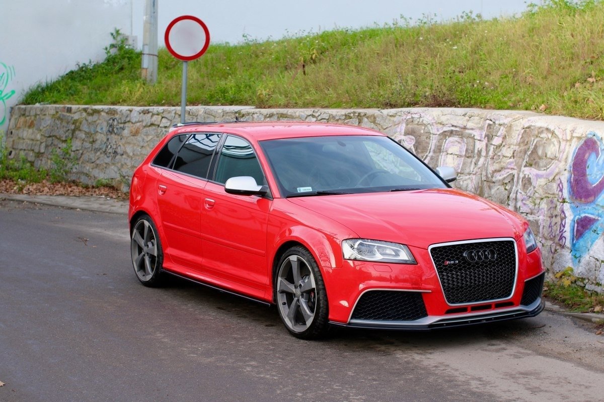 Maxton Design Street+ Seitenschweller Leisten passend für Audi S3 8P / S3 8P FL / RS3 8P schwarz Hochglanz