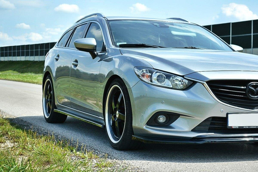 Maxton Design Street+ Seitenschweller Leisten passend für V.1 passend für Mazda 6 Kombi GJ (Mk3) schwarz Hochglanz