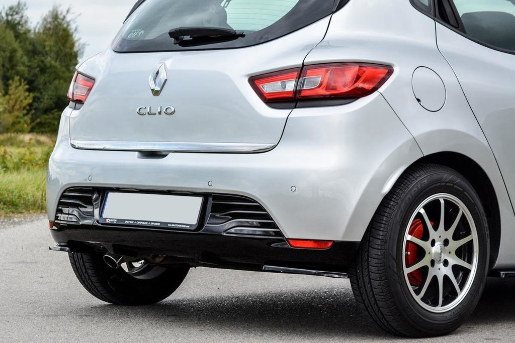 Maxton Design Heck Ansatz Flaps Diffusor passend für Renault Clio Mk4 schwarz Hochglanz