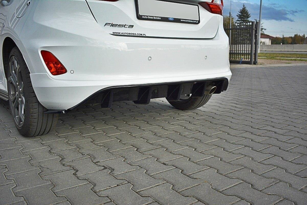 Maxton Design Diffusor Heck Ansatz für Ford Fiesta Mk8 ST-Line Carbon Look