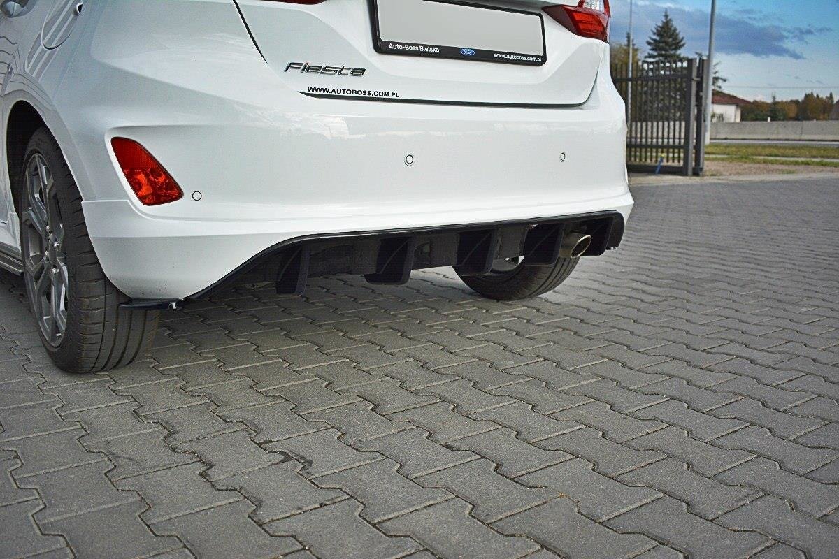 Maxton Design Diffusor Heck Ansatz für Ford Fiesta Mk8 ST-Line Carbon Look