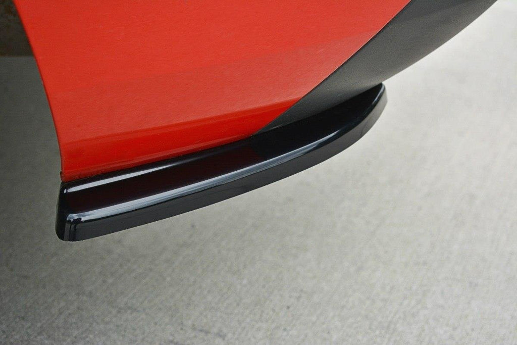Maxton Design Heck Ansatz Flaps Diffusor passend für Skoda Rapid Spaceback schwarz Hochglanz