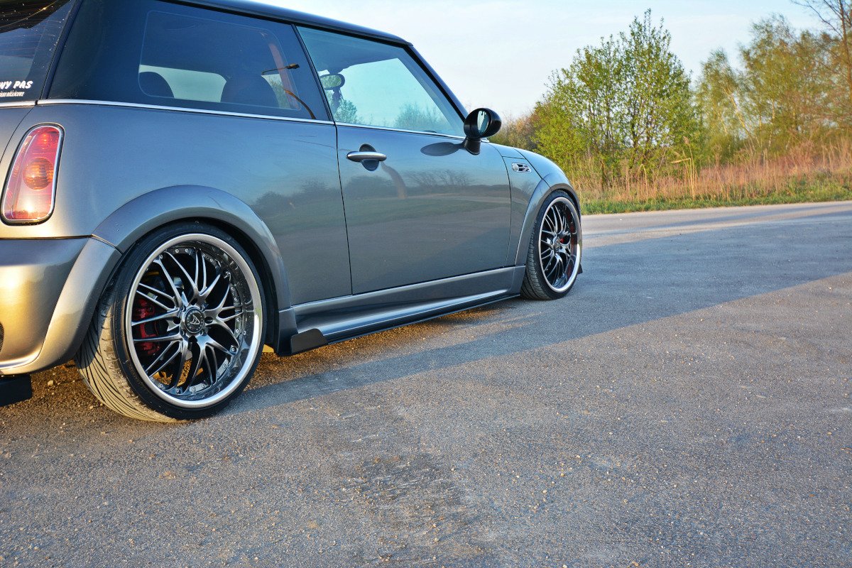 Maxton Design Racing Seitenschweller Ansatz MINI R53 COOPER S JCW für Mini Cooper R53