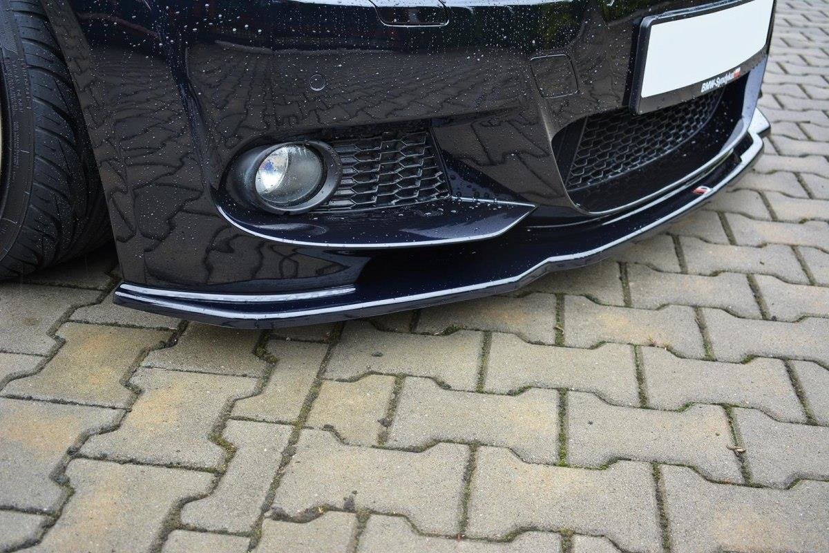 Maxton Design Street+ Spoilerlippe Front Ansatz V.2 passend für BMW 3er E92 M Paket FACELIFT schwarz Hochglanz