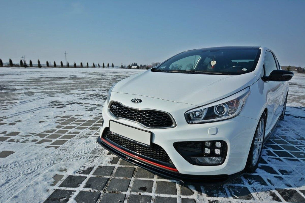 Maxton Design Street+ Spoilerlippe Front Ansatz V.1 passend für KIA CEE"D / PRO CEE"D GT MK2 schwarz Hochglanz