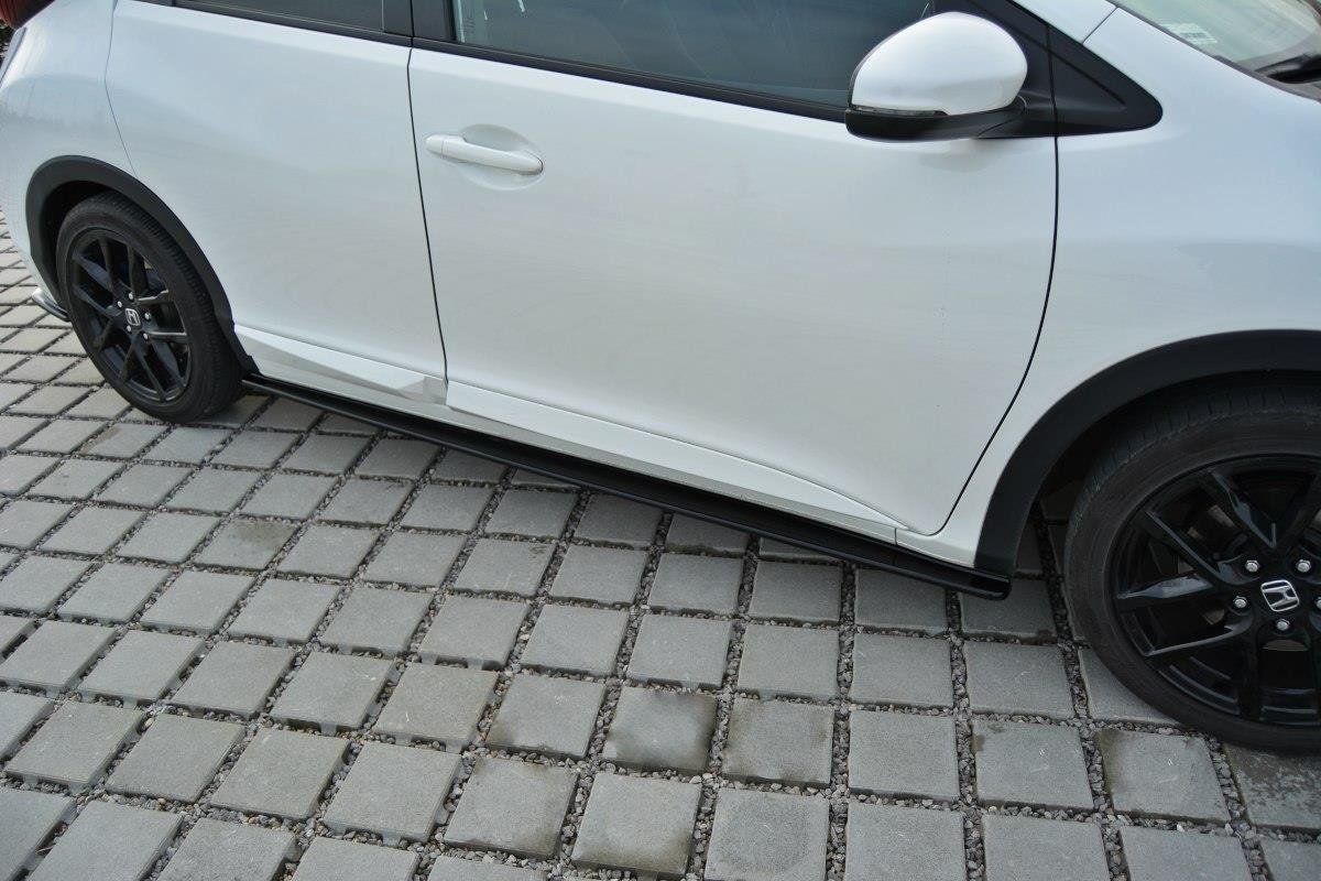 Maxton Design Seitenschweller Ansatz für Honda Civic Mk9 Facelift schwarz matt