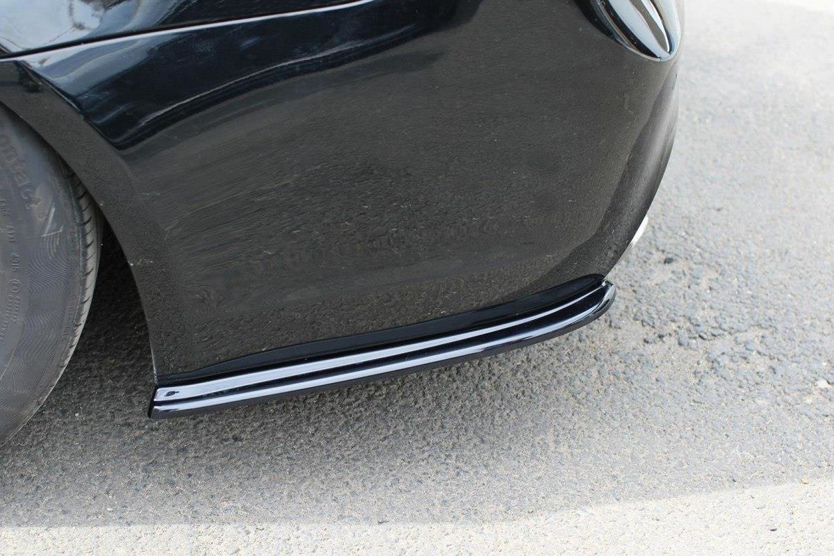 Maxton Design Heck Ansatz Flaps Diffusor passend für BMW 3er Limousine / Touring M-Paket E90 / E91 Facelift schwarz Hochglanz
