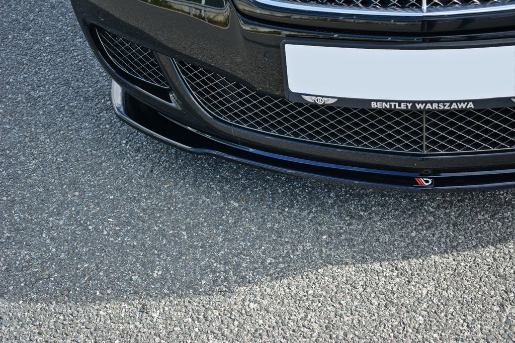 Maxton Design Street+ Spoilerlippe Front Ansatz V.1 passend für BENTLEY CONTINENTAL GT schwarz Hochglanz