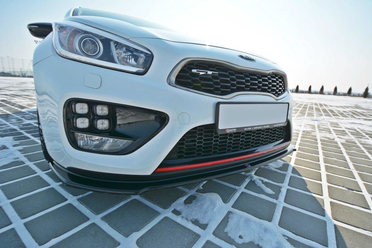 Maxton Design Street+ Spoilerlippe Front Ansatz V.1 passend für KIA CEE"D / PRO CEE"D GT MK2 schwarz Hochglanz
