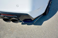 Maxton Design Heck Ansatz Flaps Diffusor passend für CHEVROLET CAMARO 6TH-GEN. PHASE-I 2SS COUPE schwarz Hochglanz