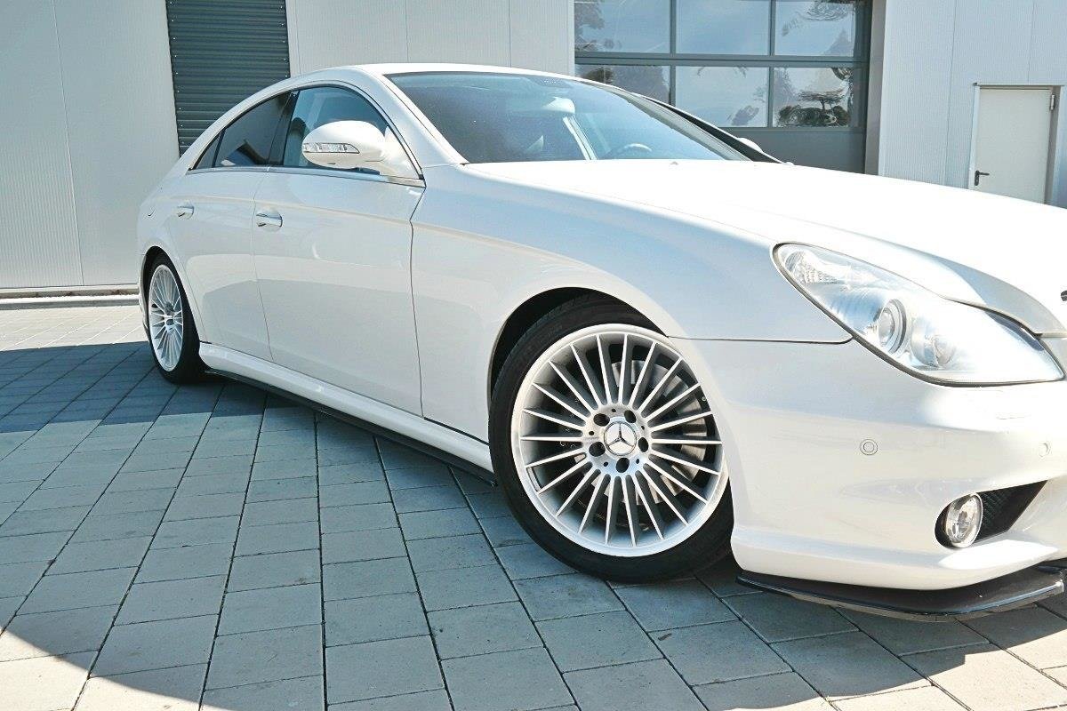 Maxton Design Street+ Seitenschweller Leisten passend für Mercedes CLS C219 55AMG schwarz Hochglanz