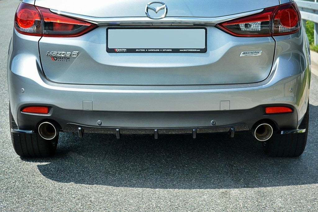 Maxton Design Diffusor Heck Ansatz passend für Mazda 6 GJ (Mk3) schwarz Hochglanz